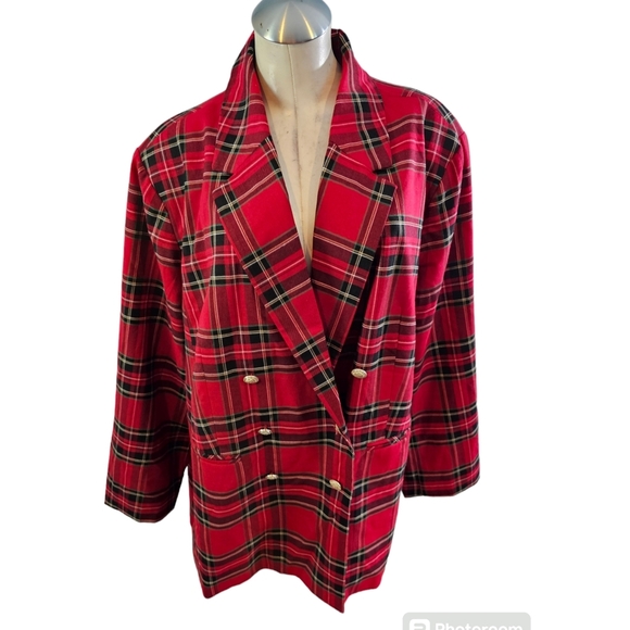 Cato Jackets & Blazers - CATO Size 22W 24W Buffalo Plaid Blazer